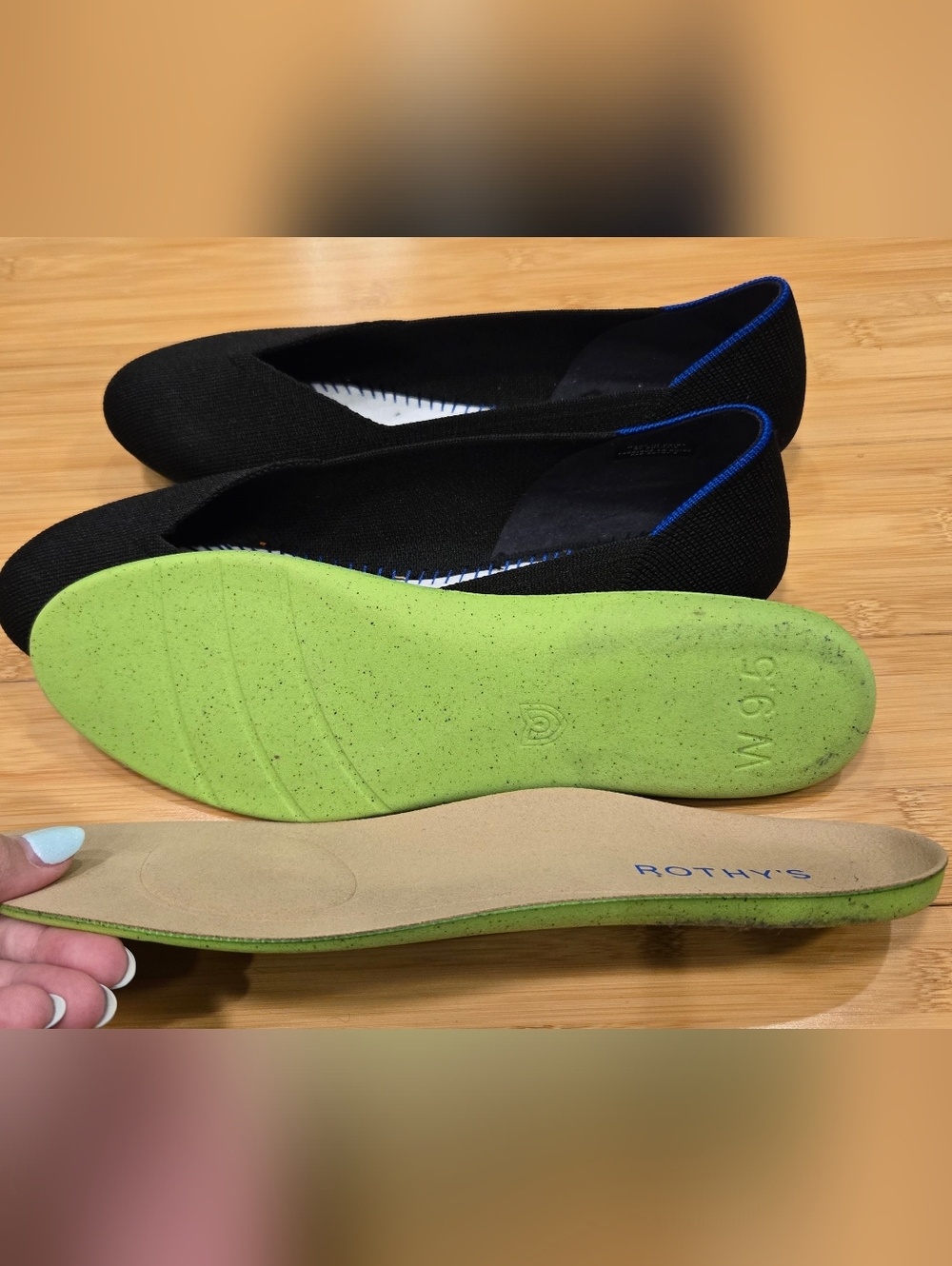 Rothy's The Daily Flat solid black - 9.5 - Picture 4 of 5